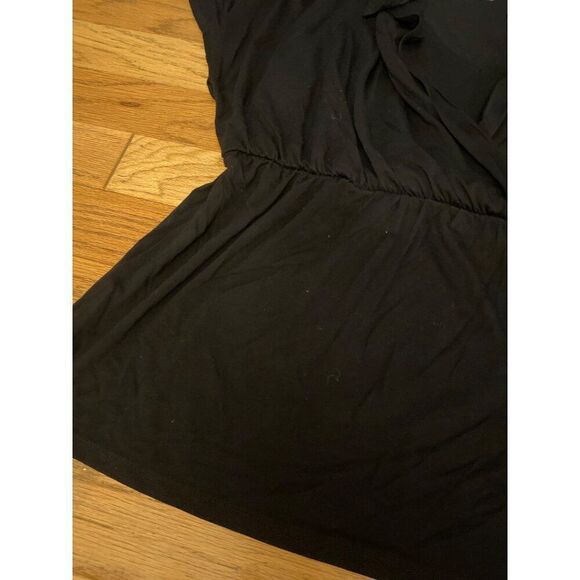 Lane Bryant Women's Basic Black short sleeve V-Neck Wrap Top Size 18/20 - Picture 4 of 8